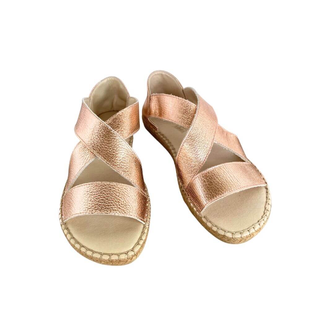 Beach Espadrille in Rose Gold - Shoeq