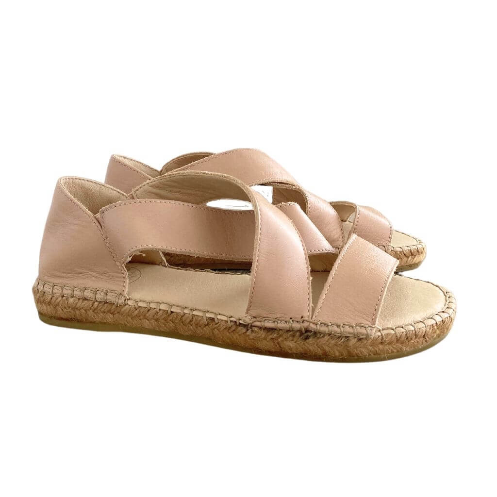 Beach Espadrille in Sand Leather - Shoeq