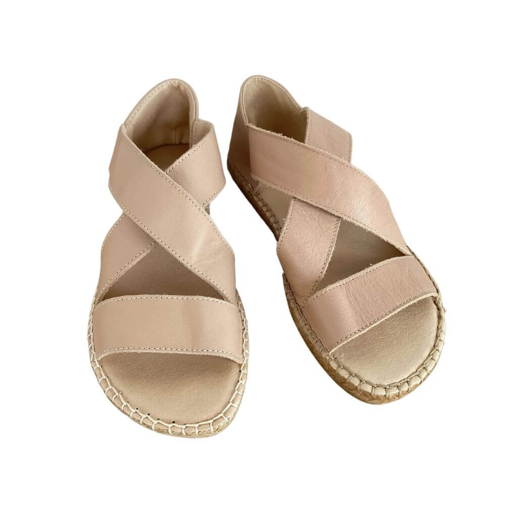 Beach Espadrille in Sand Leather - Shoeq