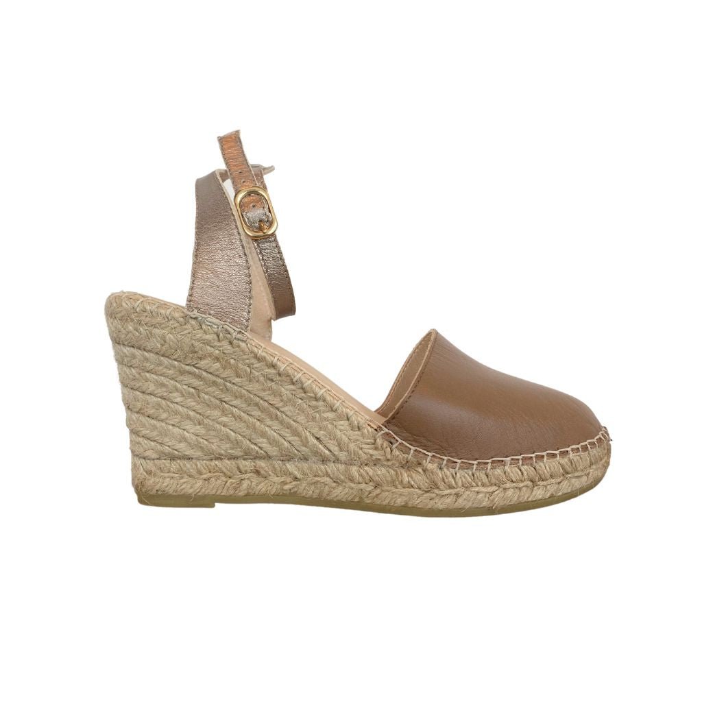 Carla Espadrille Wedge in Bronzed Mocha - Shoeq