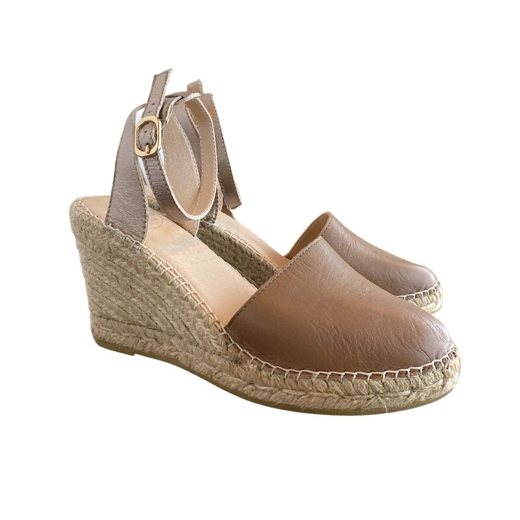 Carla Espadrille Wedge in Bronzed Mocha - Shoeq