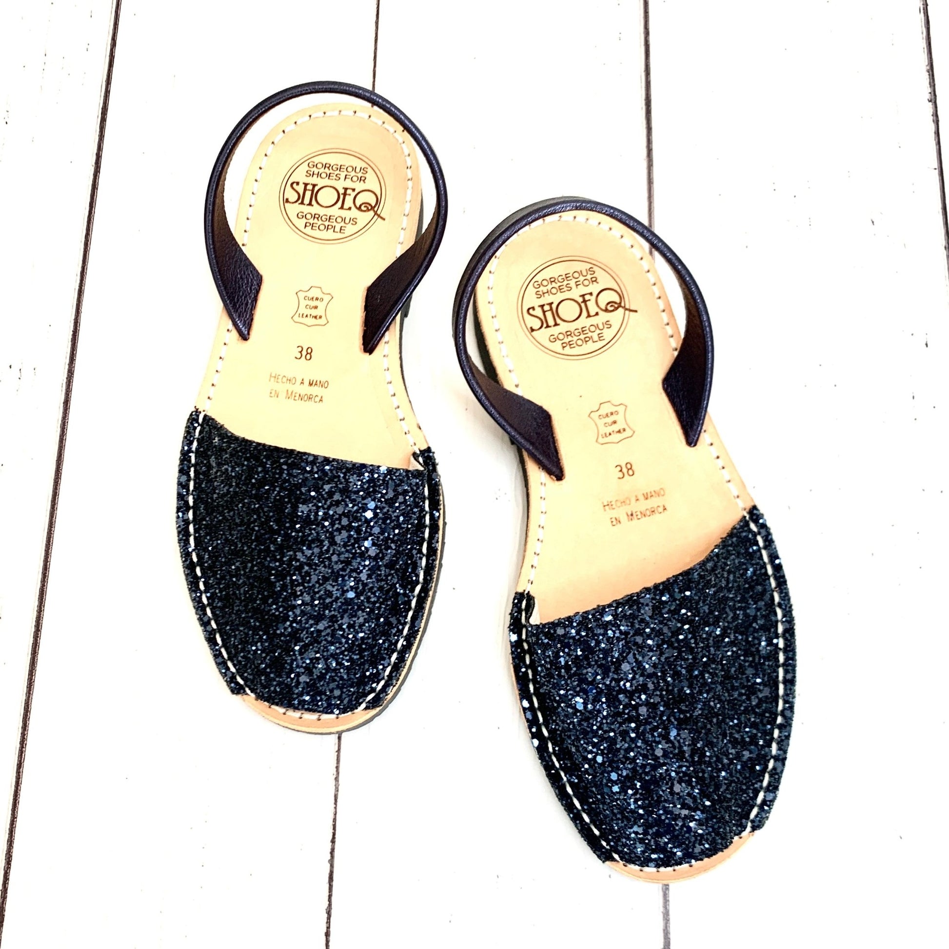 Classic Avarca in Navy Glitter - Shoeq