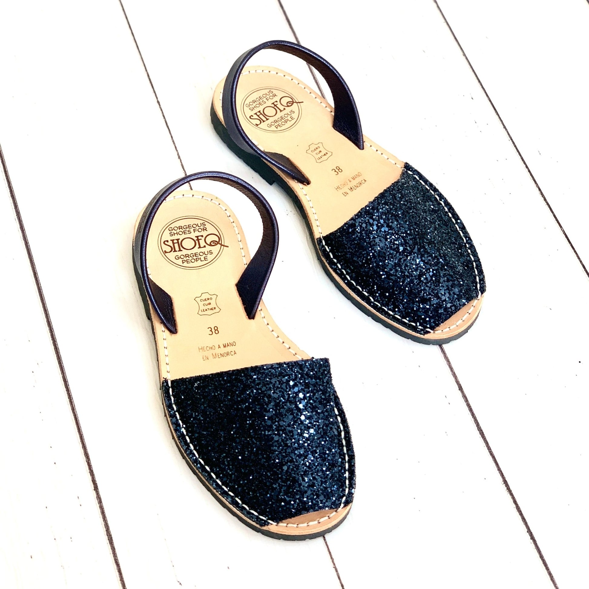 Classic Avarca in Navy Glitter - Shoeq