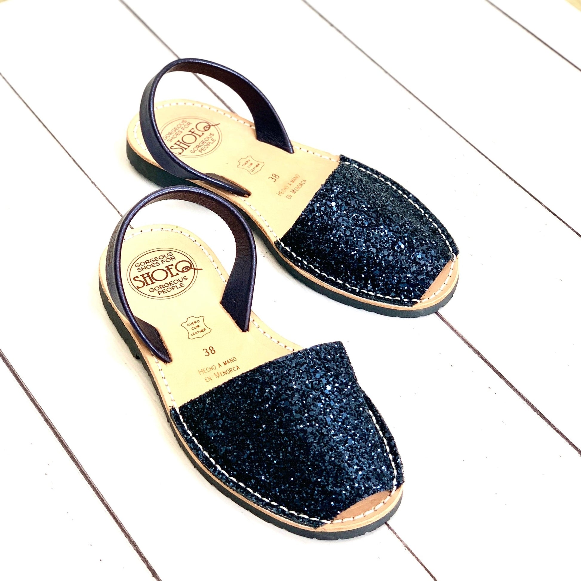 Classic Avarca in Navy Glitter - Shoeq