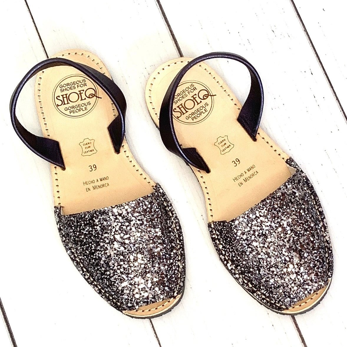 Classic Avarca in Pewter Glitter - Shoeq