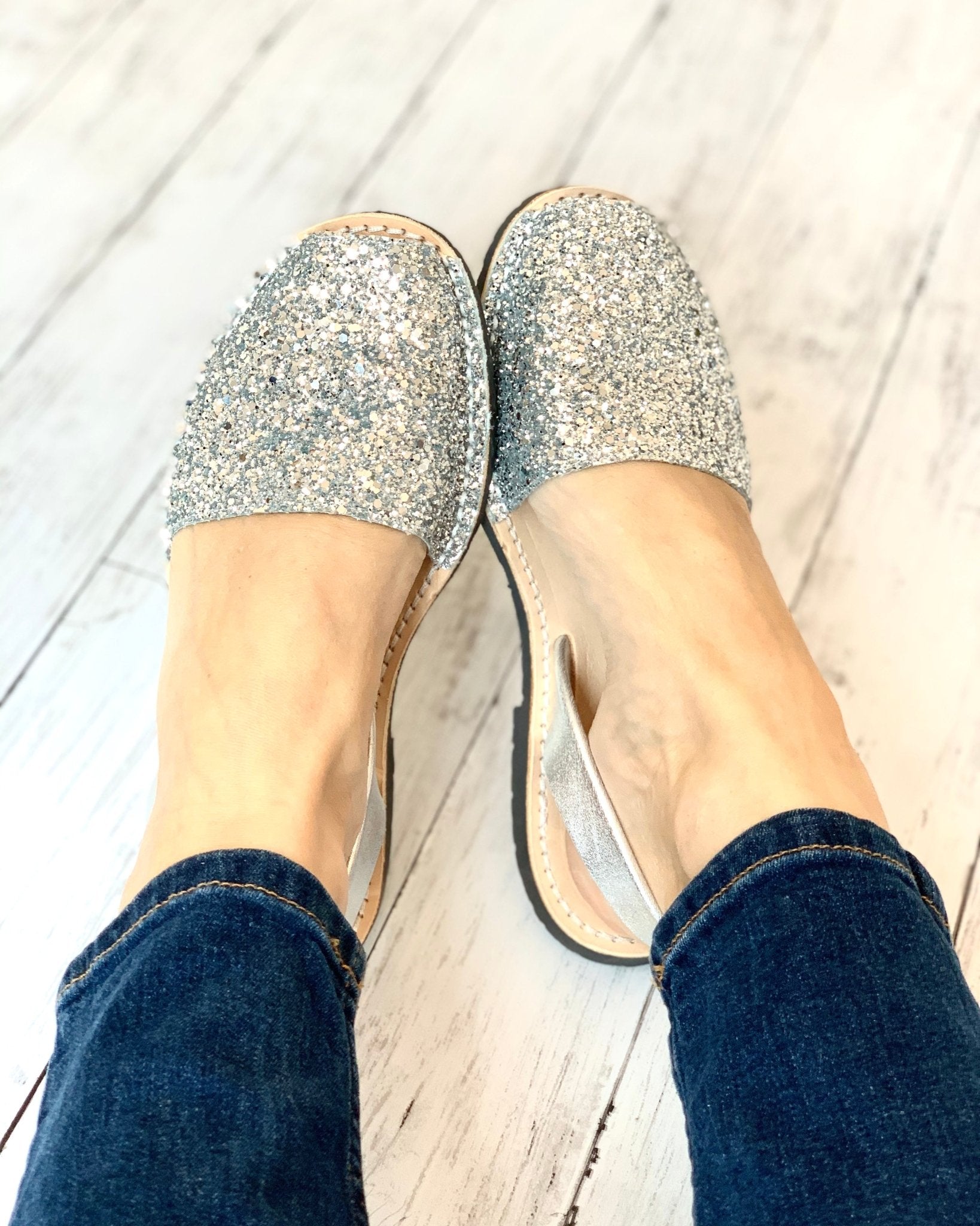 Classic Avarca in Silver Glitter - Shoeq