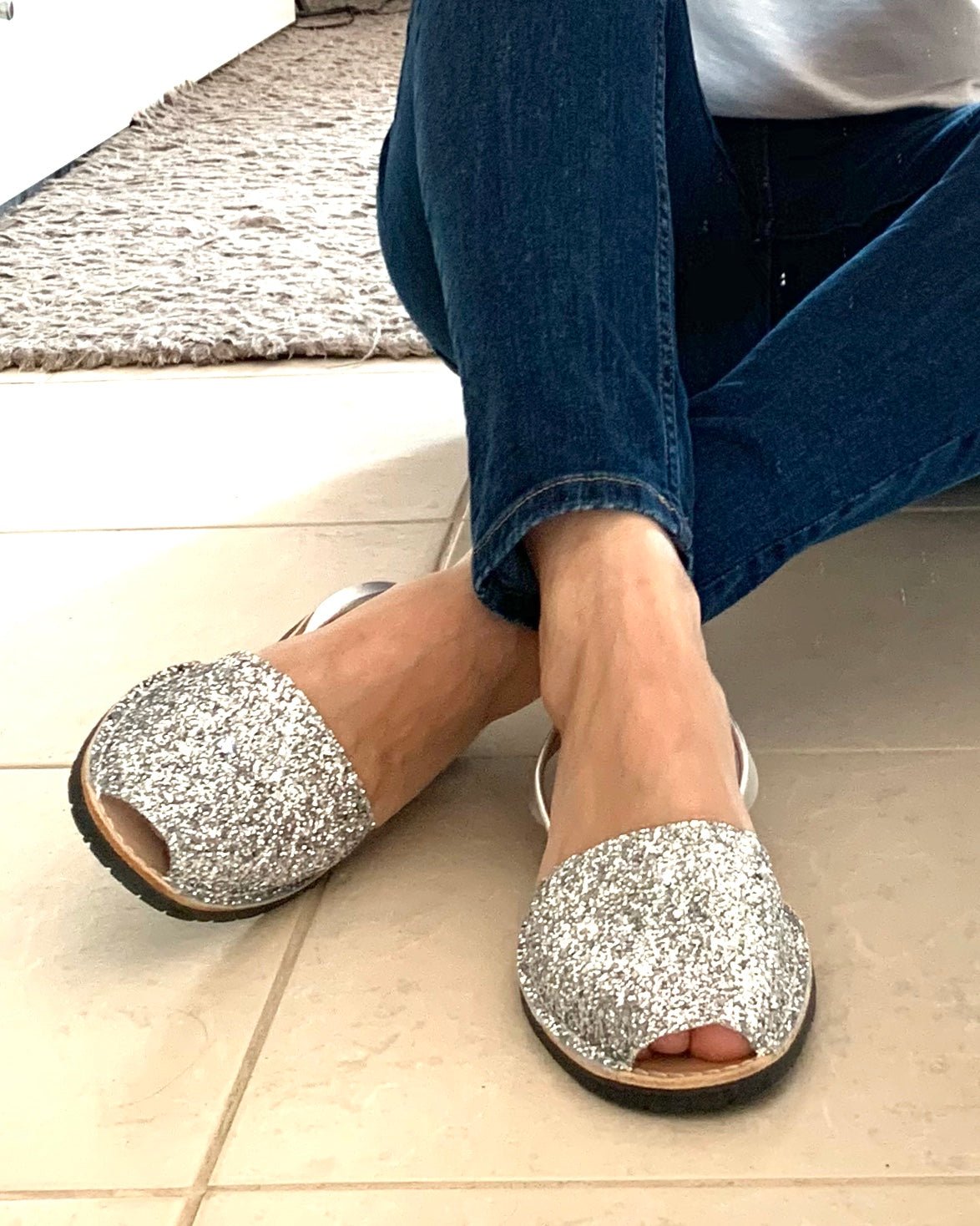 Classic Avarca in Silver Glitter - Shoeq