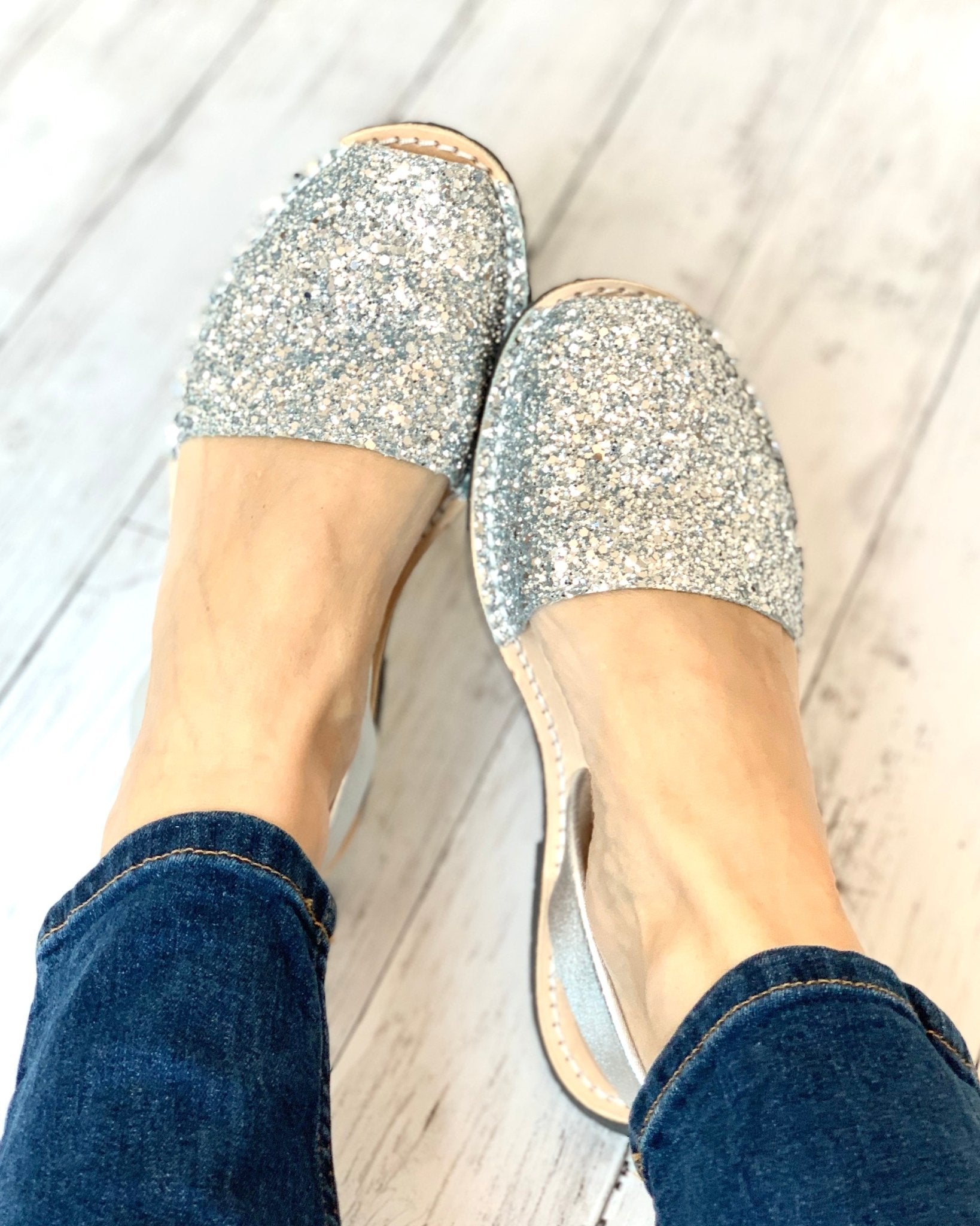 Classic Avarca in Silver Glitter - Shoeq