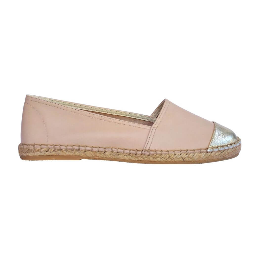 Classic Espadrille In Sandy Champagne - Shoeq