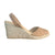 Classic Espadrille Wedge in Caramel Leather - Shoeq