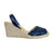 Classic Espadrille Wedge in Navy Glitter - Shoeq