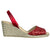 Classic Espadrille Wedge in Red Glitter - Shoeq