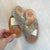 Crossover Slide in Champagne Glitter - OUTLET - Shoeq