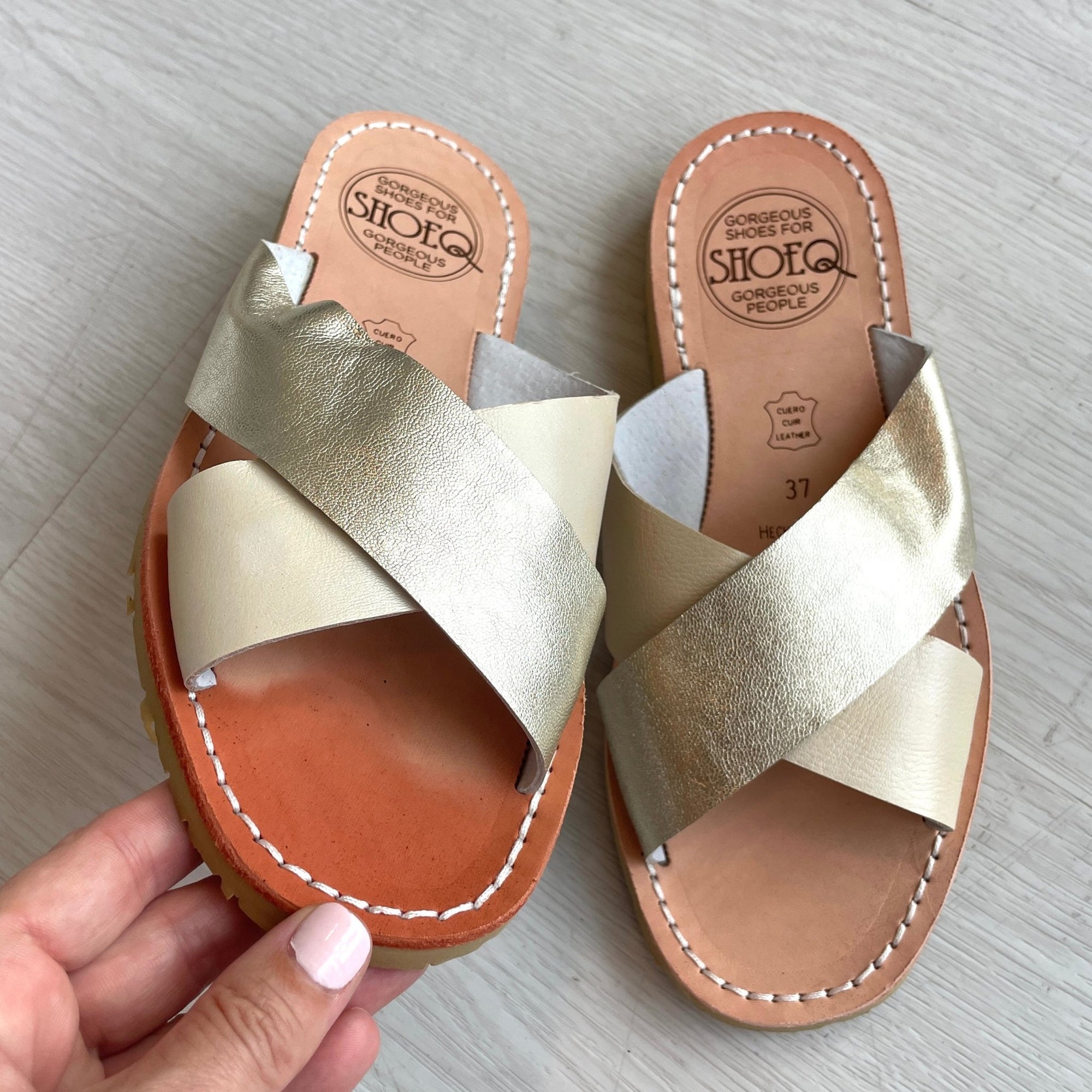 Crossover Slide in Champagne Sand - Outlet Items - Shoeq