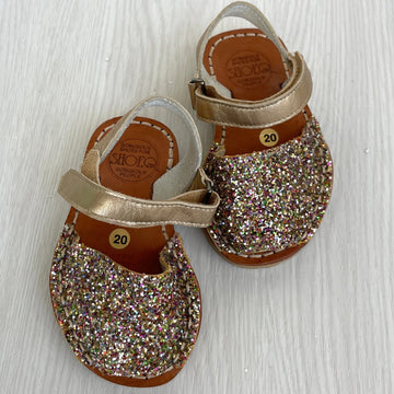 DS - Toddler Avarca in Rainbow Gold Glitter - Outlet - Shoeq