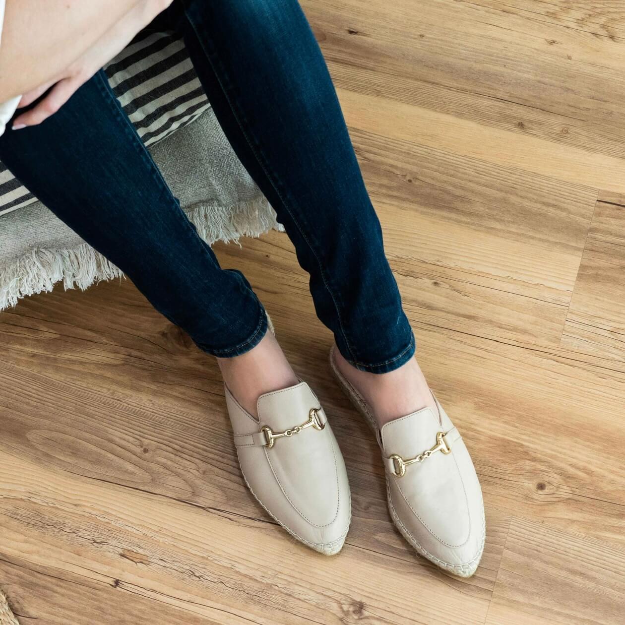 Espadrille Mule in Sand - Shoeq