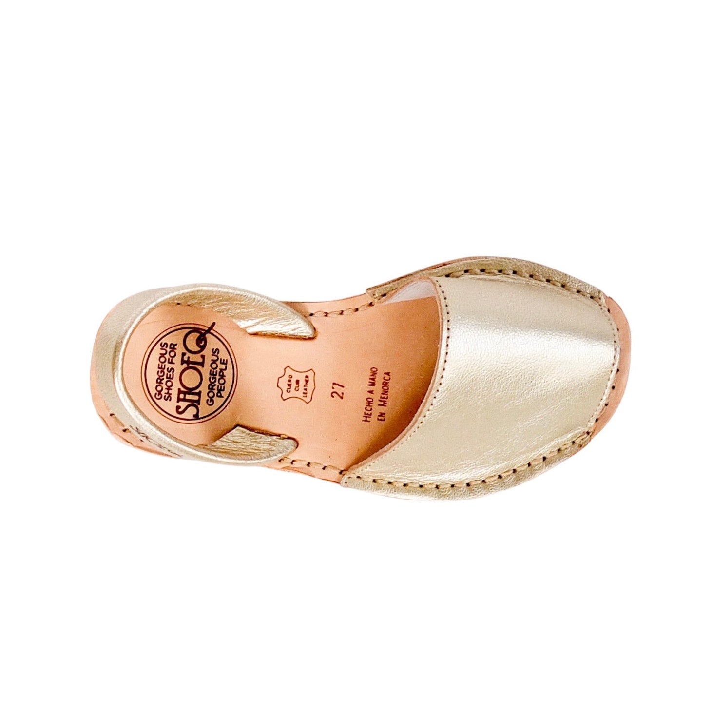 Girls Classic Avarca in Champagne Metallic - Shoeq