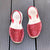 Girls Classic Avarca in Red Glitter - Shoeq