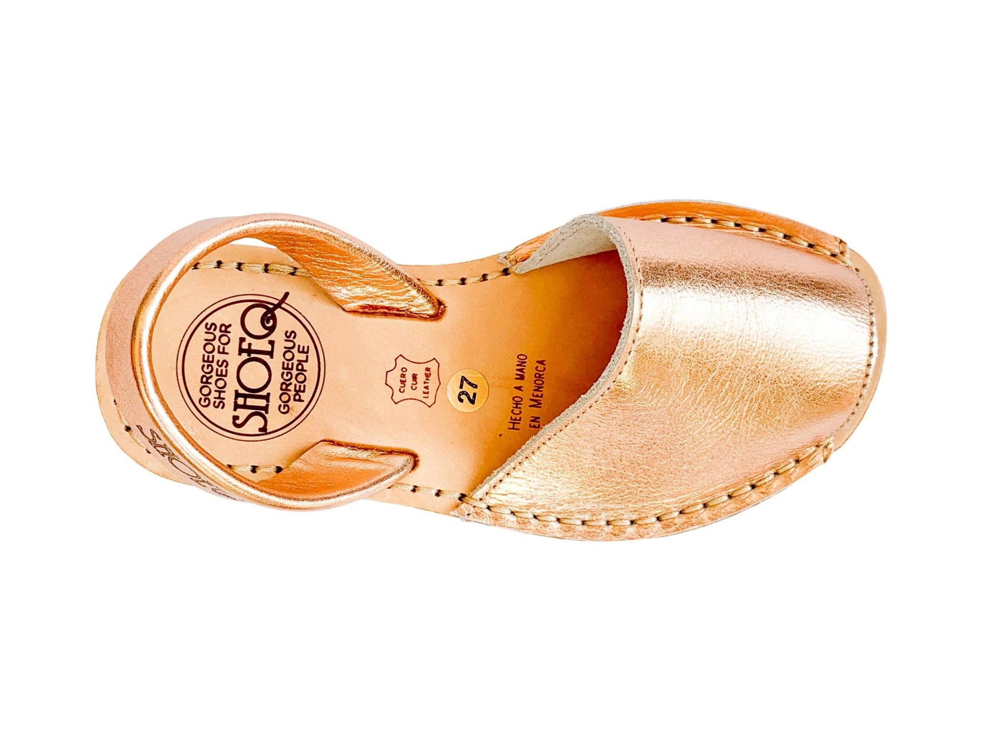 Girls Classic Avarca in Rose Gold - Shoeq