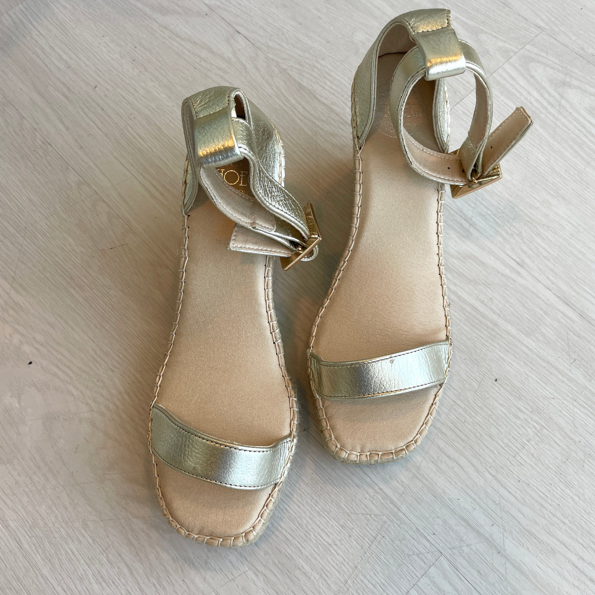 Sienna Espadrille Wedge in Champagne - Outlet Item - Size 39