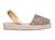 Micro Espadrille Wedge in Rainbow Gold Glitter - Shoeq