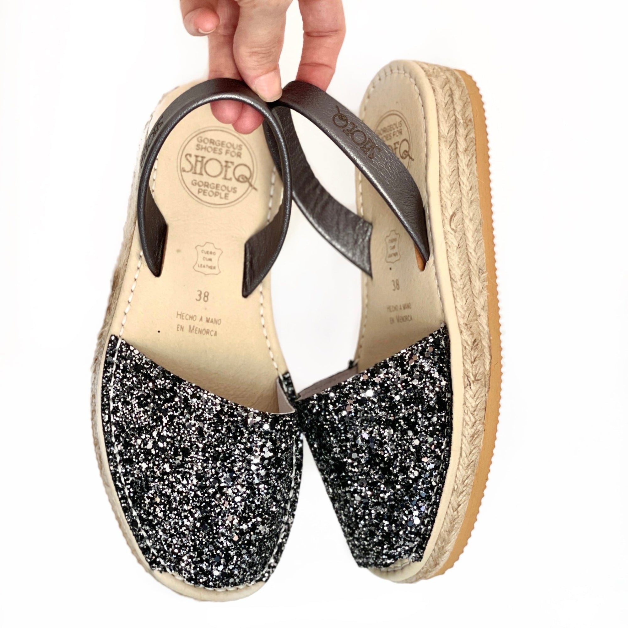 Micro Espadrille Wedge in Rock Star Glitter - Shoeq