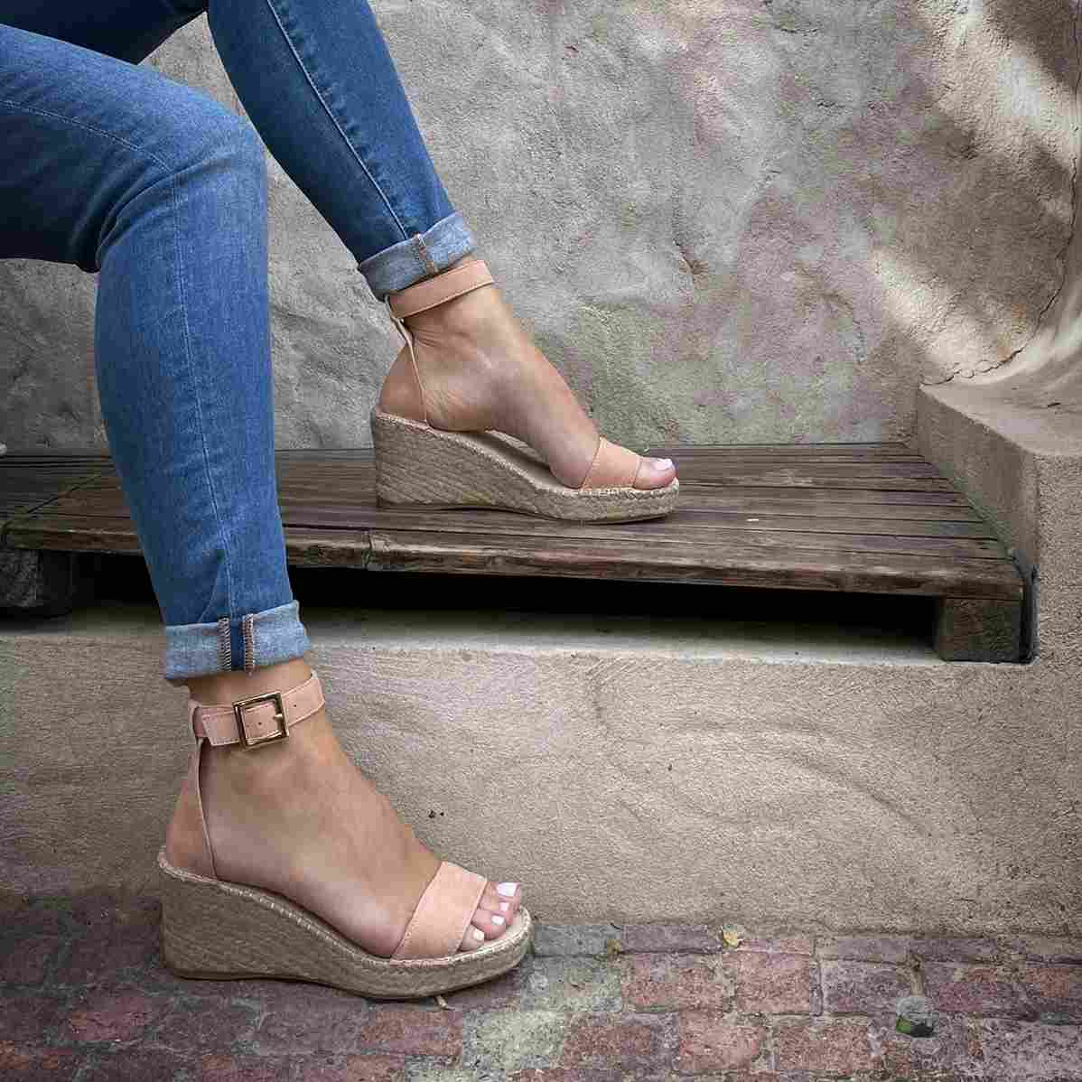 Olivia Espadrille Wedge in Sunkissed - Shoeq