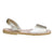 Peekaboo Avarca in Champagne Metallic - Shoeq