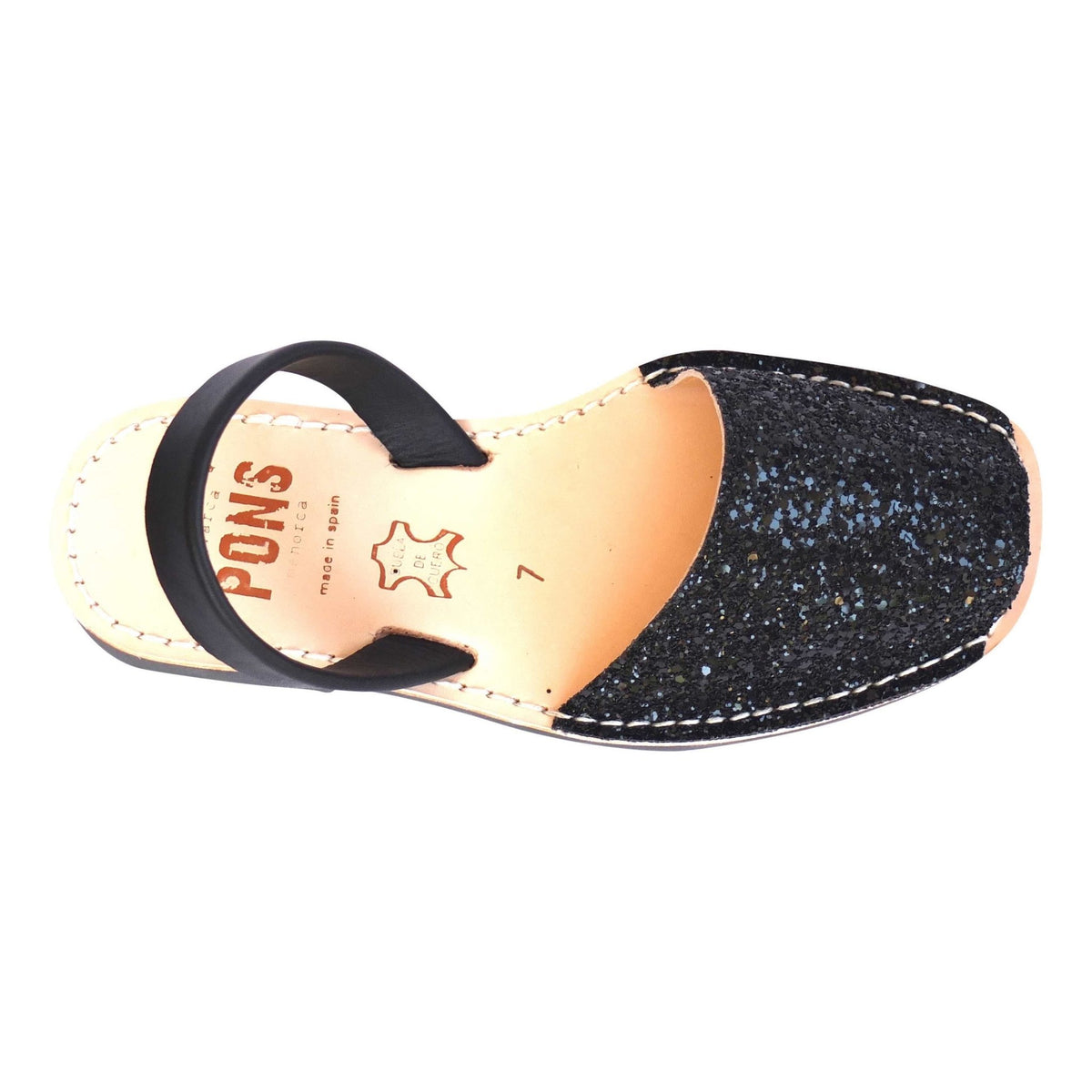 PONS Classic Avarca in Midnight Glitter - Outlet item - Shoeq