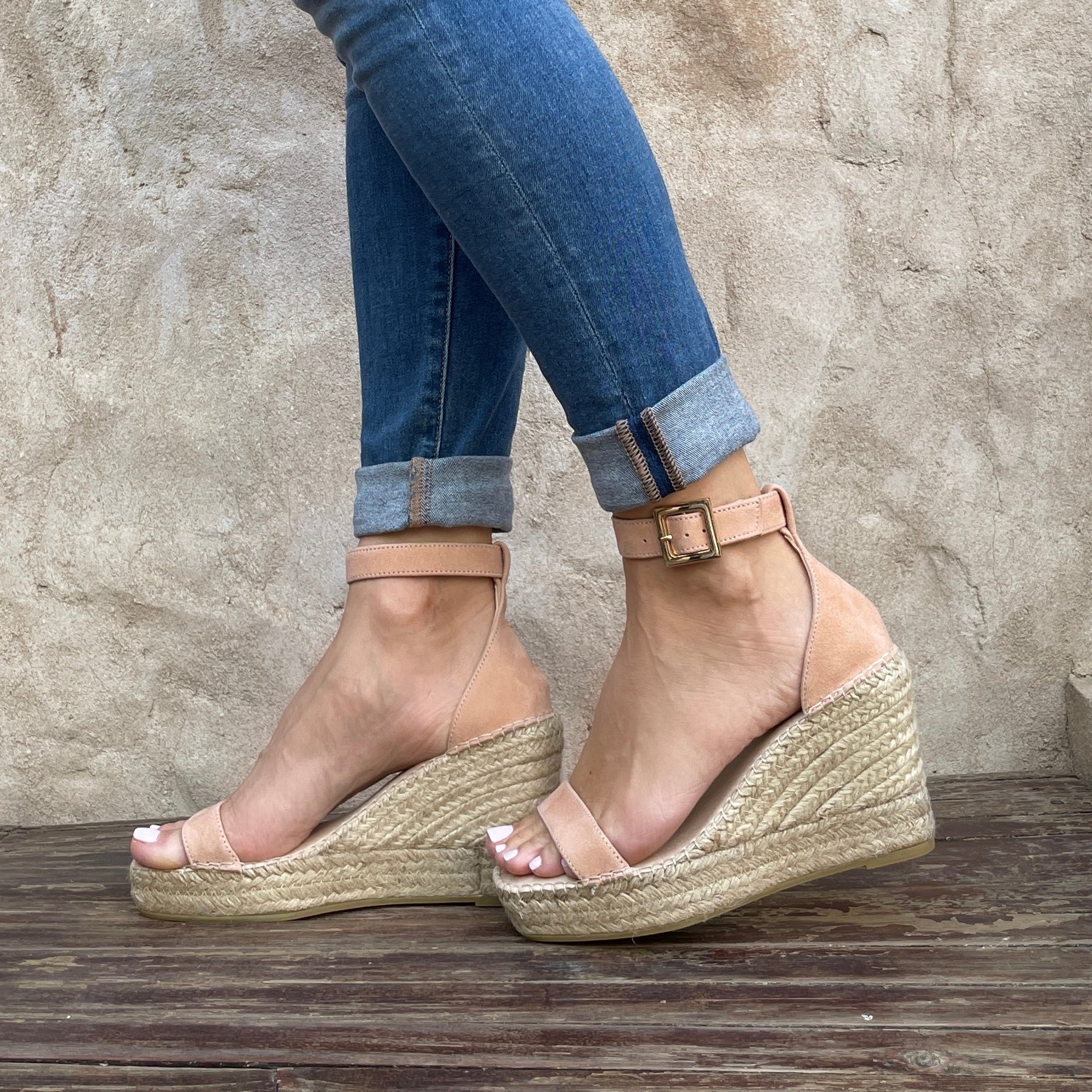 Sienna Espadrille Wedge in Sunkissed - Shoeq