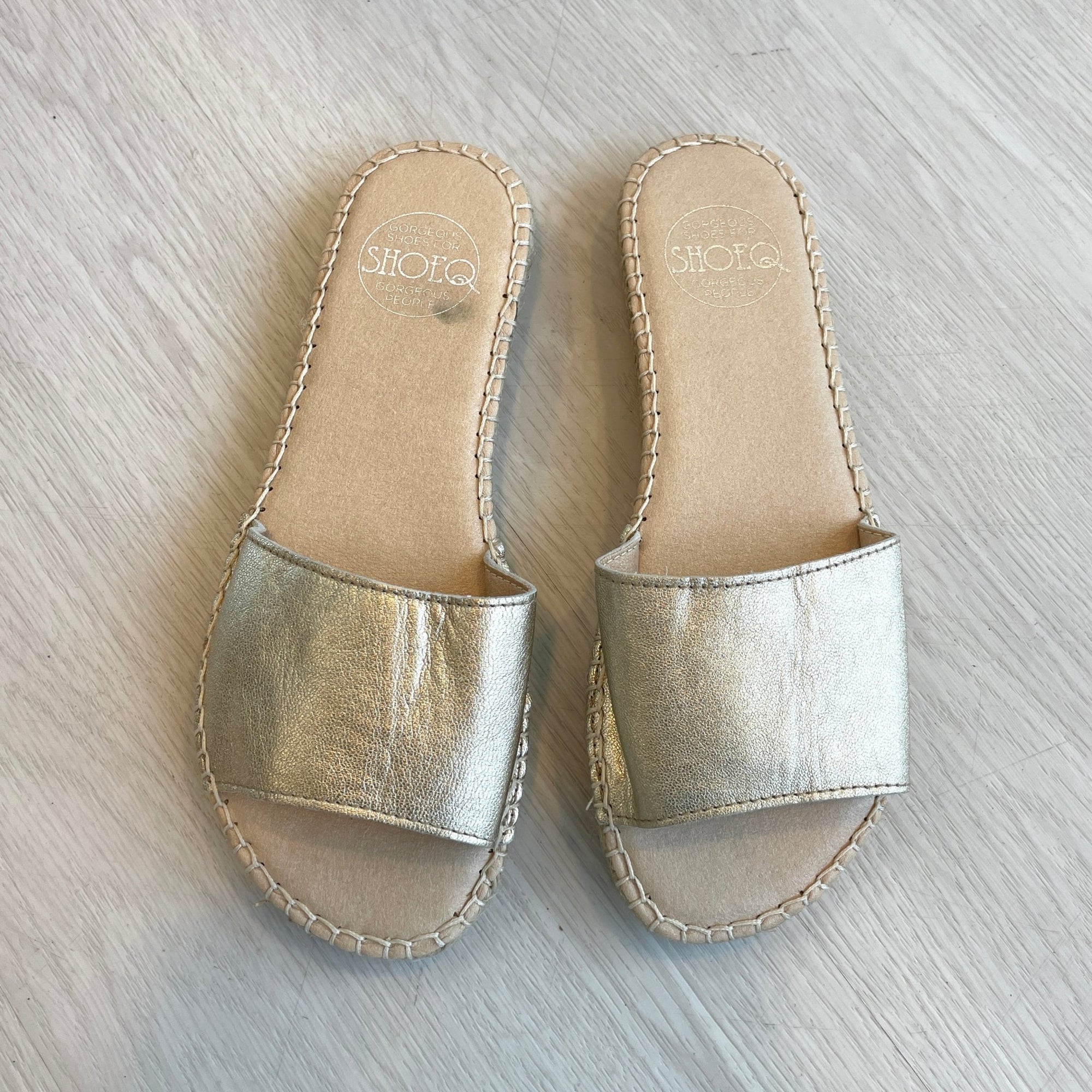 Summer Espadrille in Champagne Metallic - Outlet item - Shoeq