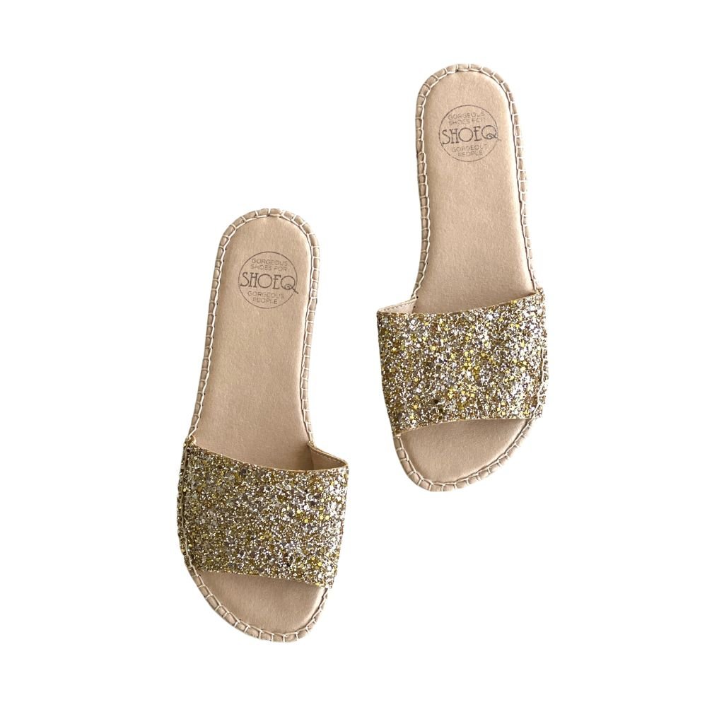 Summer Espadrille in Gold Glitter - Outlet item - Shoeq