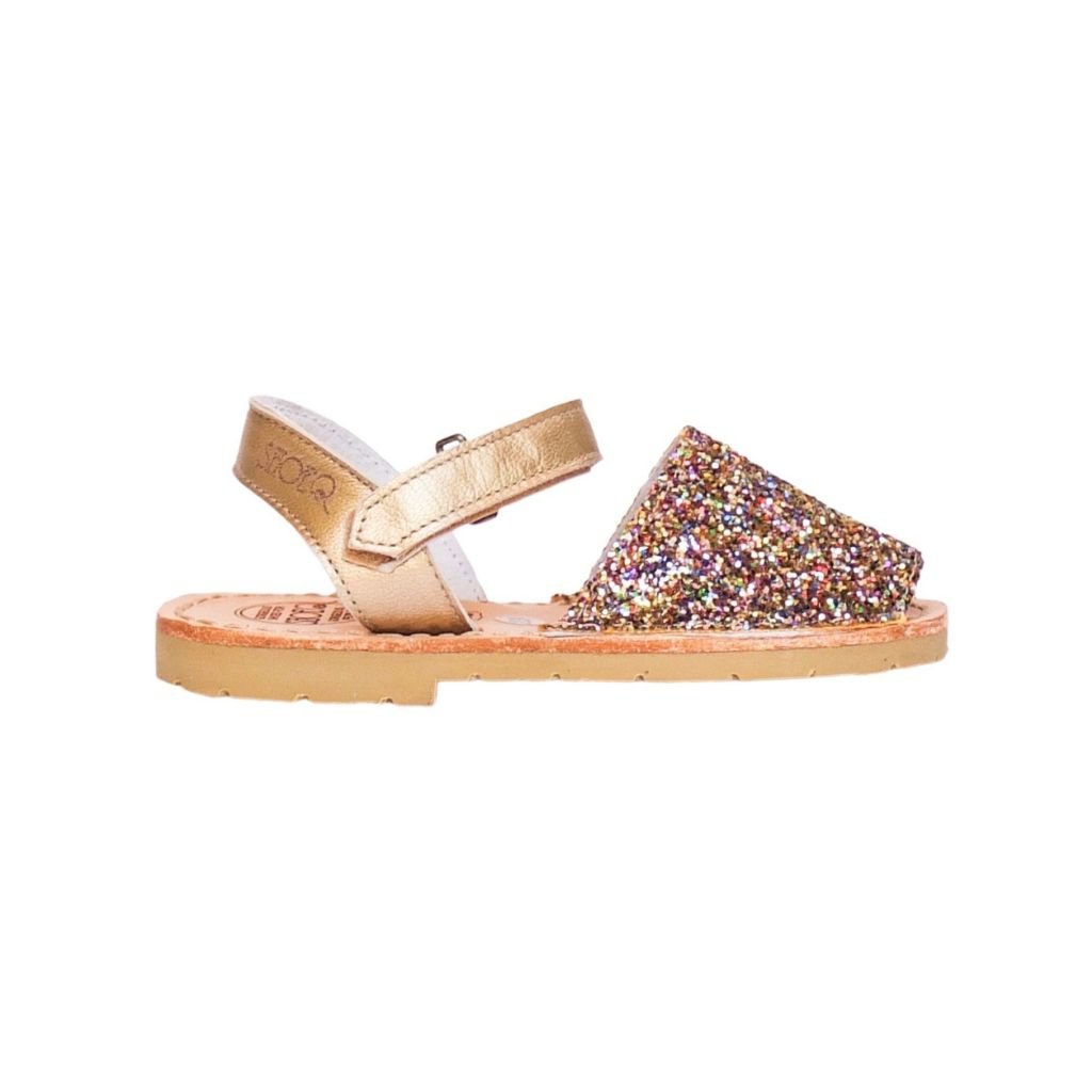 Toddler Avarca in Rainbow Gold Glitter - Shoeq