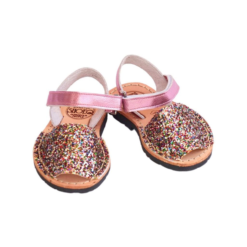 Toddler Avarca in Rainbow Pink Glitter - Shoeq