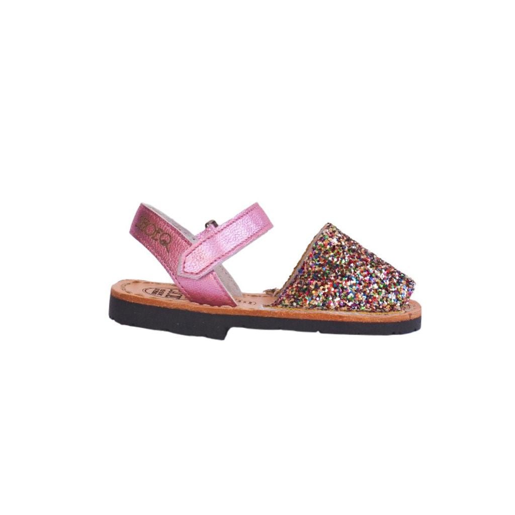 Toddler Avarca in Rainbow Pink Glitter - Shoeq