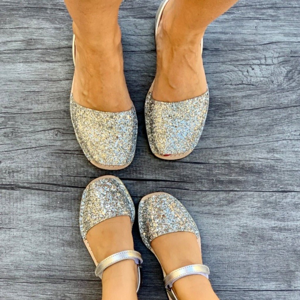 Toddler Avarca in Silver Glitter - Shoeq