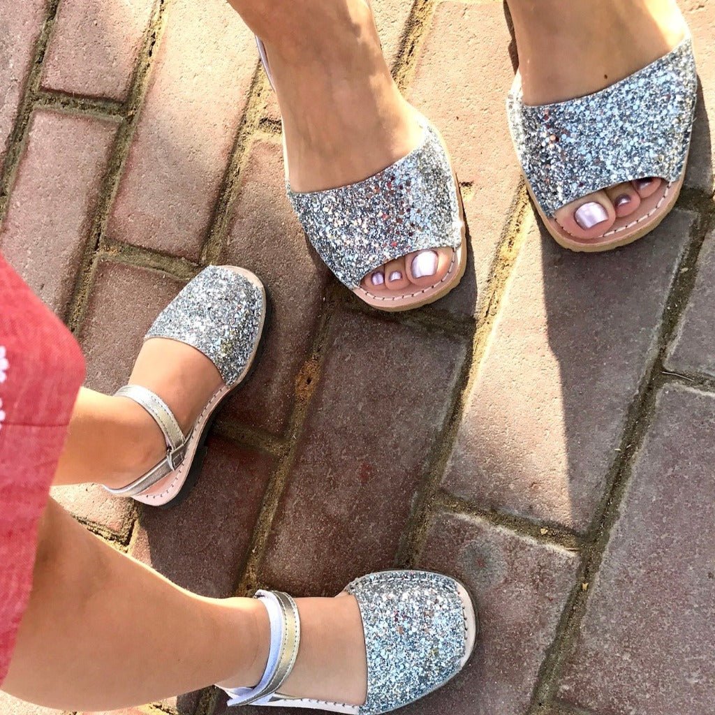 Toddler Avarca in Silver Glitter - Shoeq