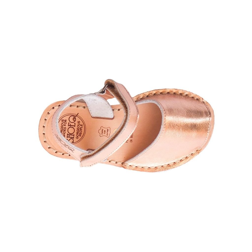 Toddler Rose Gold Metallic Avarca - Shoeq