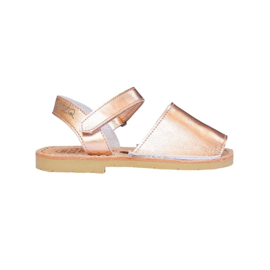 Toddler Rose Gold Metallic Avarca - Shoeq